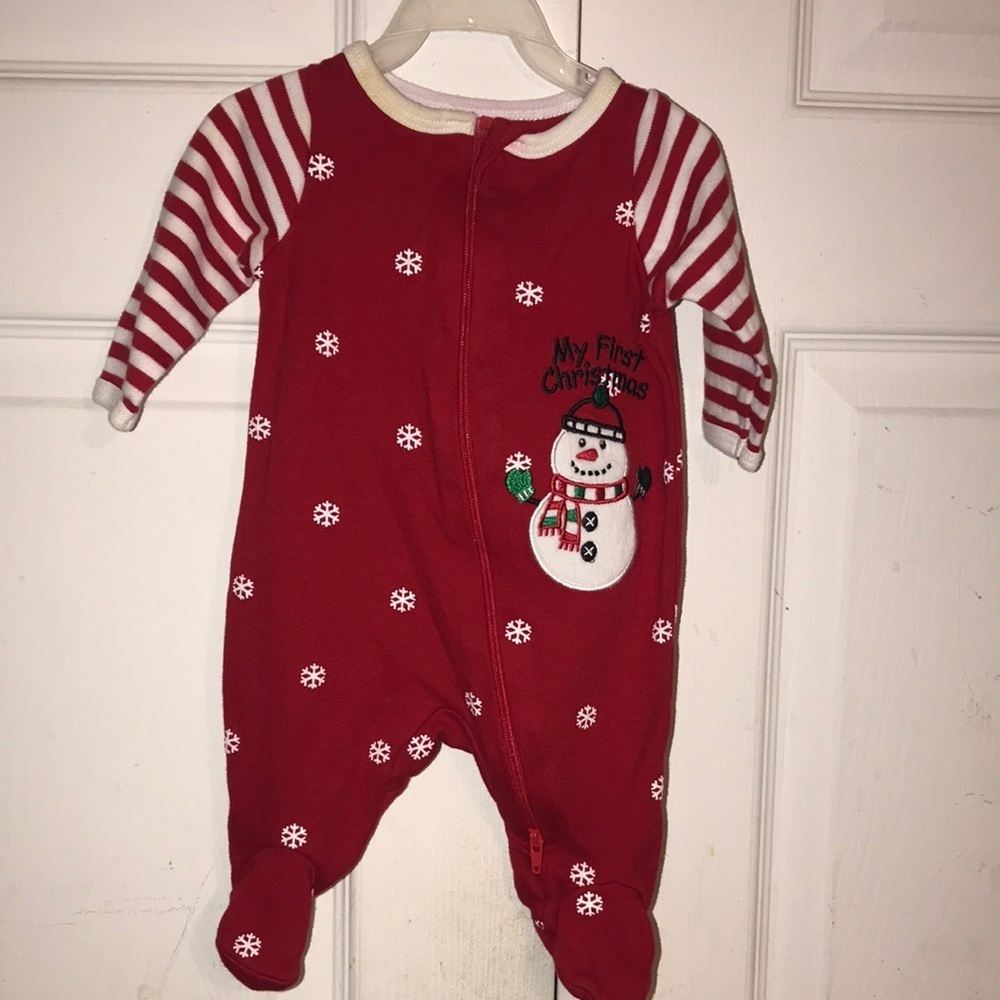 NWOT Unisex Kid’s Snowman 1st Xmas Onesie